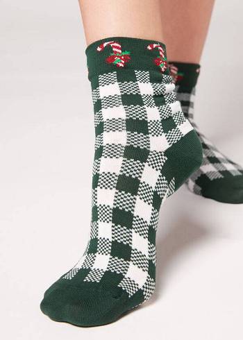 Calzedonia Christmas Series Kurzes Socken Damen Grün | CH1824UT