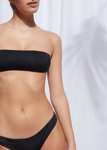 Calzedonia Gepolstert Bandeau Indonesia Strapless Bikinioberteile Damen Schwarz | CH2381VD