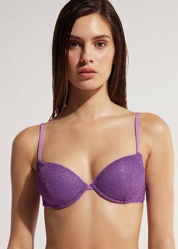 Calzedonia Gepolstert Push-Up Las Vegas Bikinioberteile Damen Lila | CH2333LH