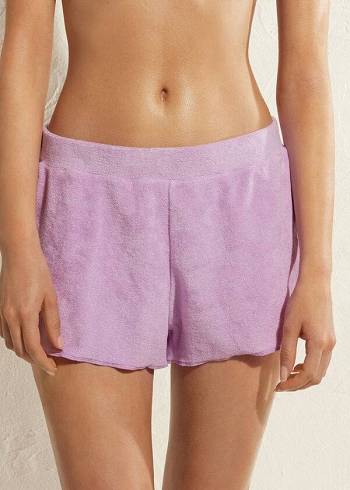 Calzedonia Terrycloth Shorts Cover-Ups Damen Lila | CH2039FM