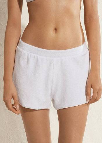 Calzedonia Terrycloth Shorts Cover-Ups Damen Weiß | CH2041HK