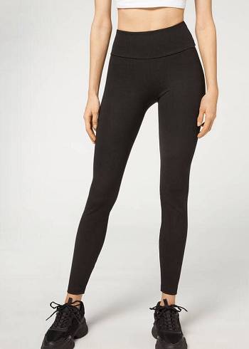 Calzedonia Total Shaper Leggings Damen Schwarz | CH1487IS