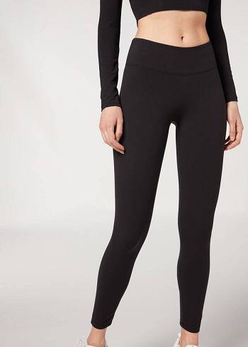 Calzedonia Ultra Light Active Leggings Damen Schwarz | CH1485YU