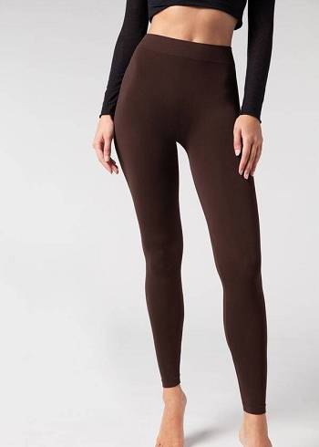 Calzedonia Ultra-Opaque Microfiber Leggings Damen Braun | CH1484TV